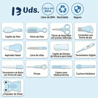 Kit de Higiene Bebé 13 Piezas Creciditos®